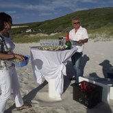 Oysters and Sparkling wine on the Romansbaai beach